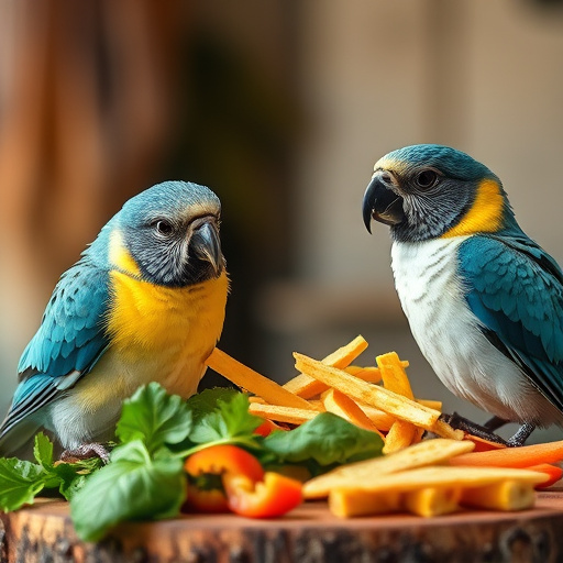 Peanuts scattered for visiting birds