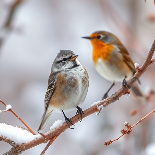 Peanuts scattered for visiting birds