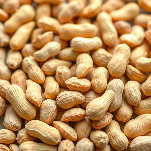 Peanuts scattered on garden feeding tray