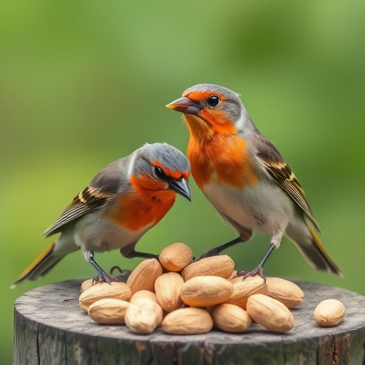 Peanuts spilling from open seed bag