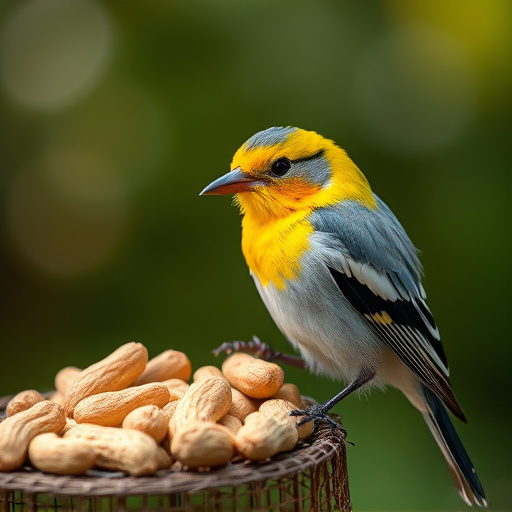 Peanuts spilling from open seed bag