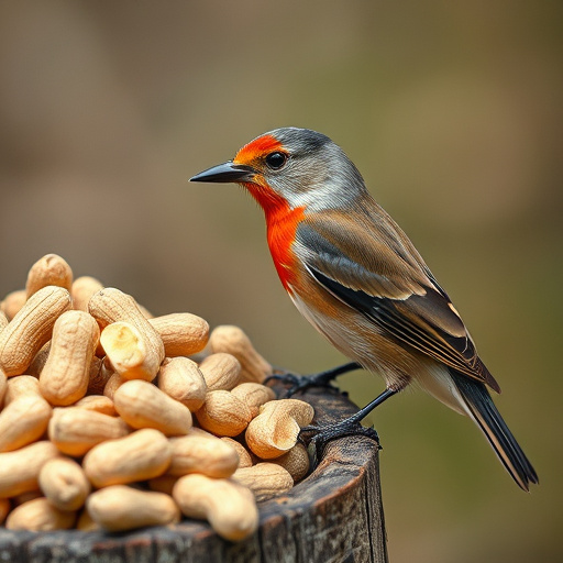 Peanuts spilling from open seed bag