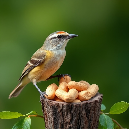 Peanuts spilling from open seed bag