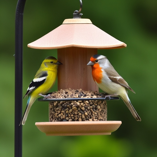 Pigeons excluded by clever feeder design