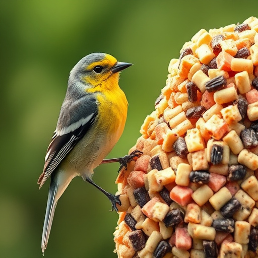 Piles of suet pellets for winter