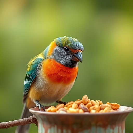 Promotional sale sign on bird food