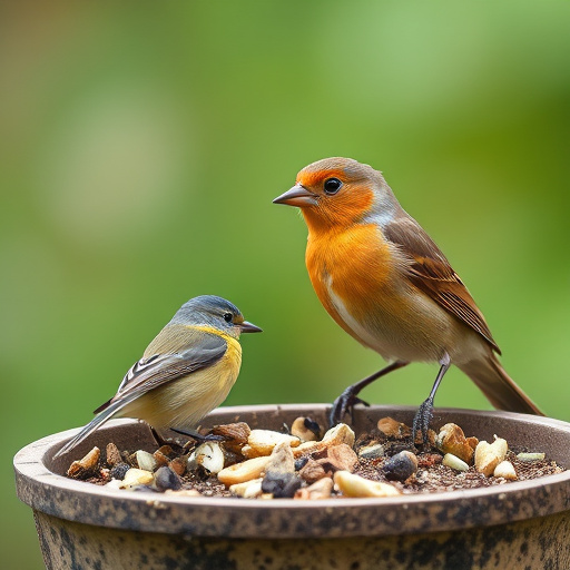 Raised bird tray with protective roof