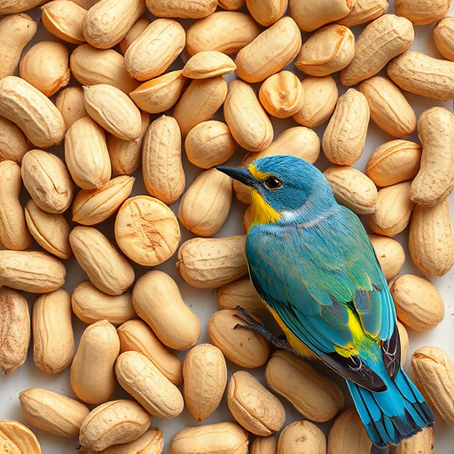 Refill scoop of peanuts for birds