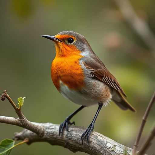 Robin eating mealworms from garden dish