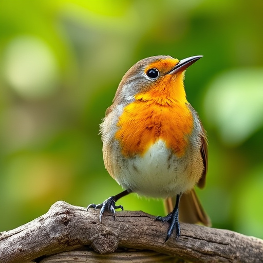 Robin enjoying insect-rich seed mix