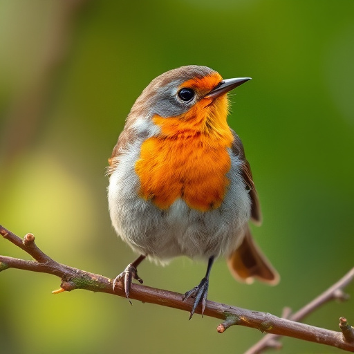 Robin feeding on sunflower hearts