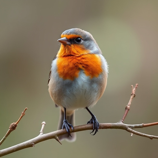 Robin perched on frosty garden fence