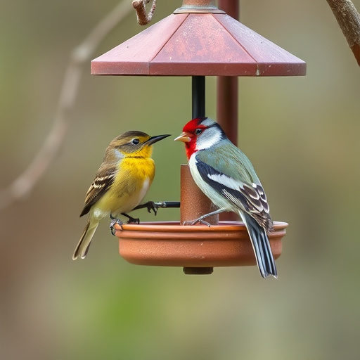 Rustic container filled with bird peanuts