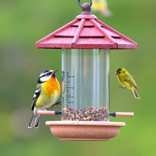 Rustic ground feeder with weatherproof top