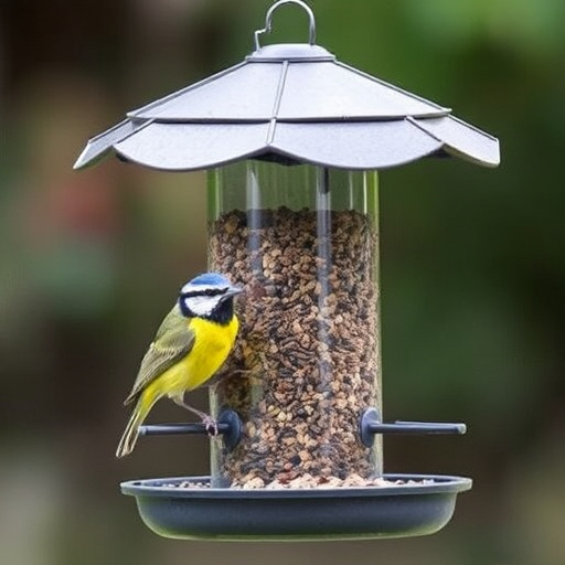 Rustic ground feeder with weatherproof top