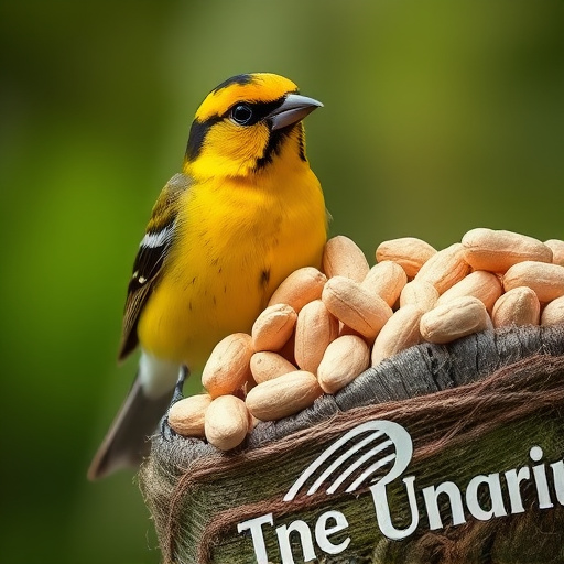 Selection of bird peanuts in bags