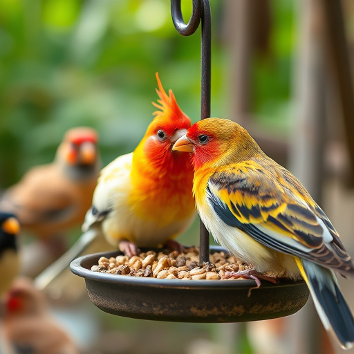 Selective feeding station for small birds