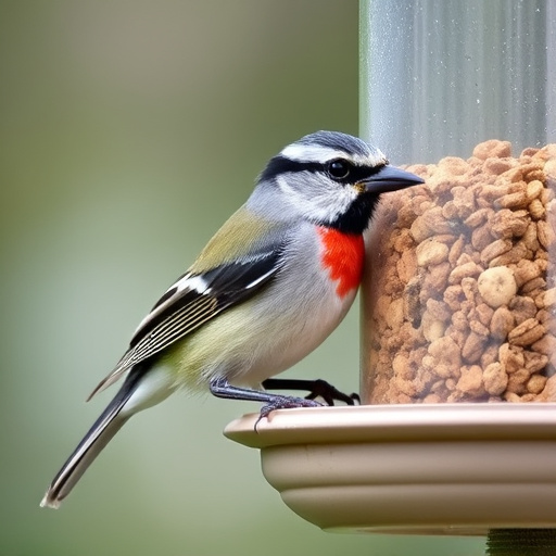 Selective feeding station for small birds