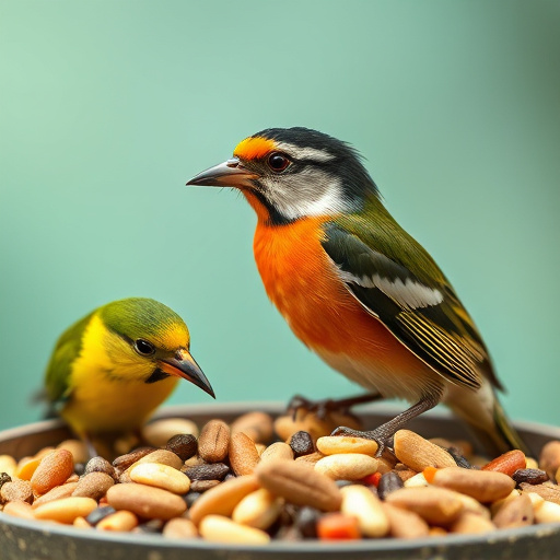 Shopper comparing bird seed prices