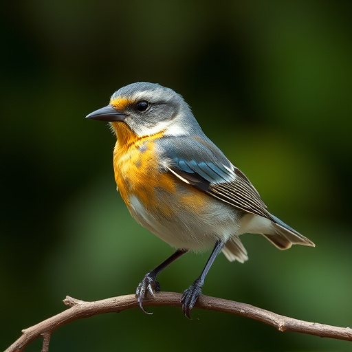 Small birds eating at garden station
