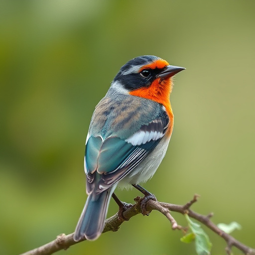 Small birds eating juicy summer fruits