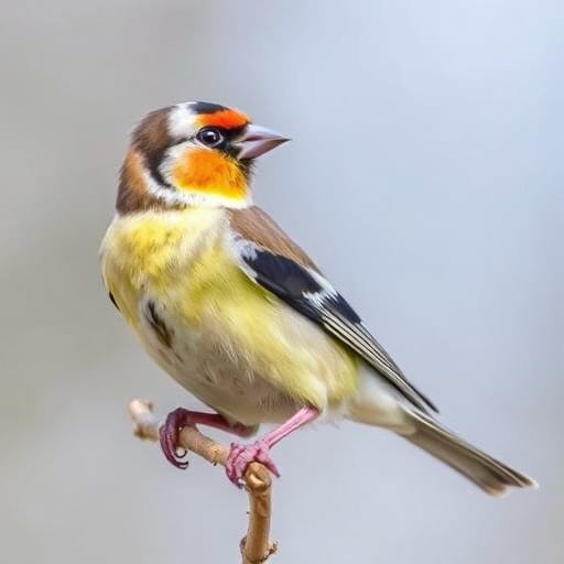 Small birds eating seed from tray