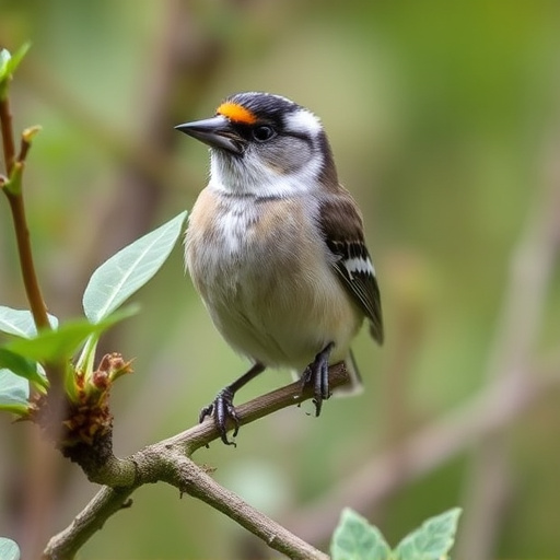 Small birds eating seed from tray