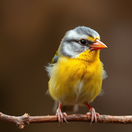 Small birds feeding from scattered seeds