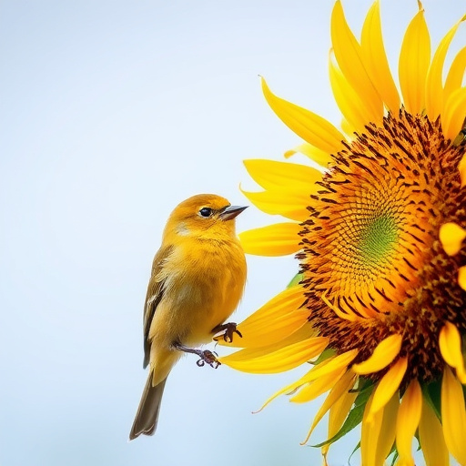 Small birds feeding on sunflower hearts