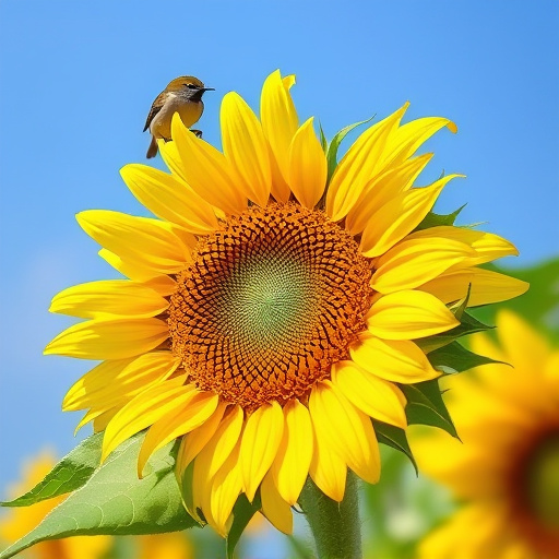 Small birds feeding on sunflower hearts
