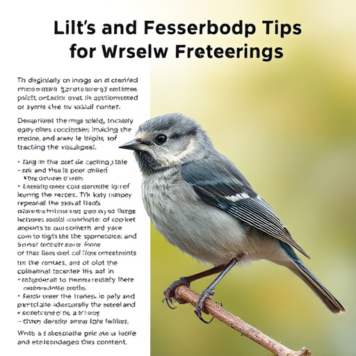 Small birds feeding on wooden station
