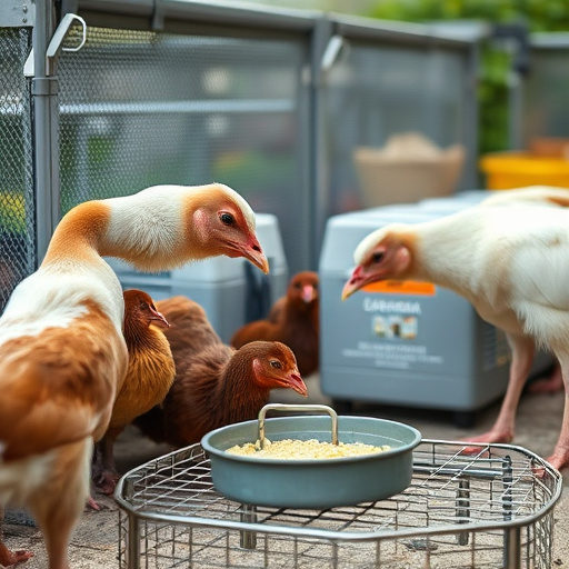 Small birds feeding on wooden station