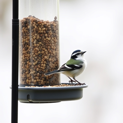 Small birds pecking at niger seeds