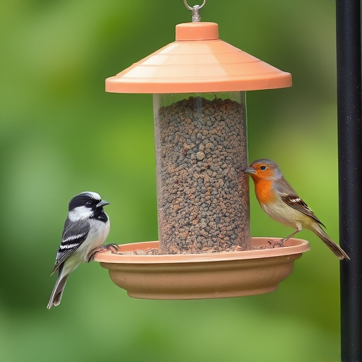 Squirrels kept away by feeder baffle