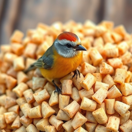Stacks of suet pellets bags UK