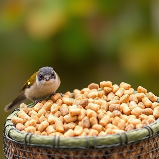 Stacks of suet pellets bags UK
