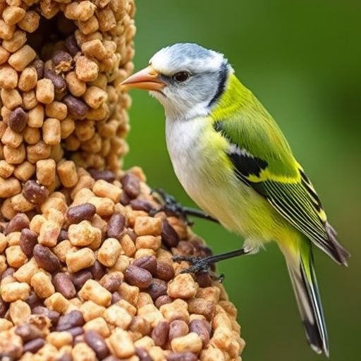 Stacks of suet pellets bags UK