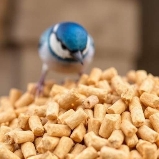 Stacks of suet pellets bags UK