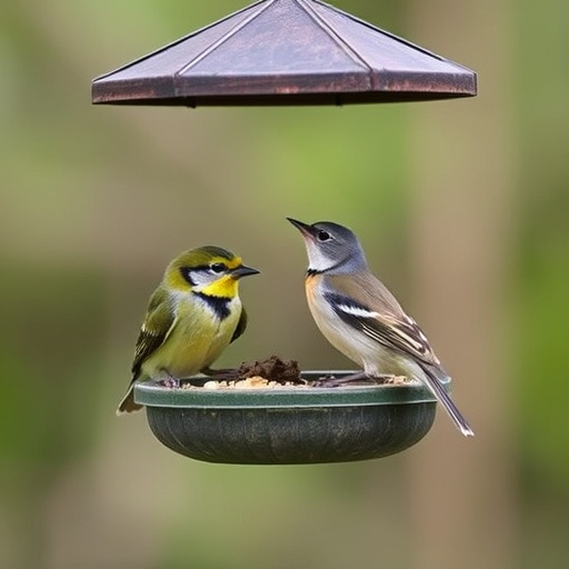 Sturdy feeder mounted on pole guard