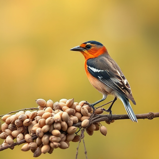 Suet balls hanging near hedgerow plants