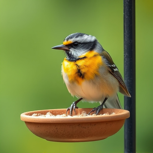 Summer flowers with birds nearby