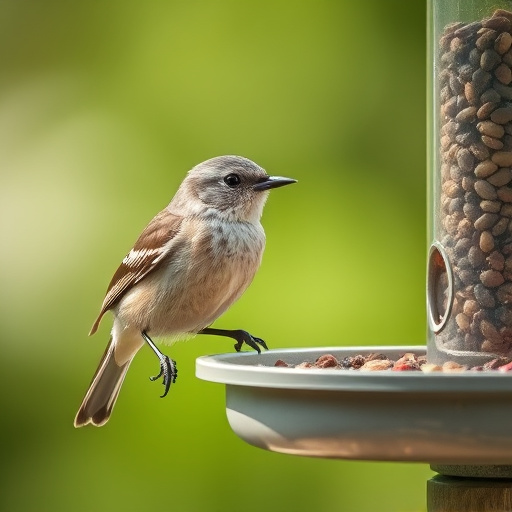 Summer flowers with birds nearby