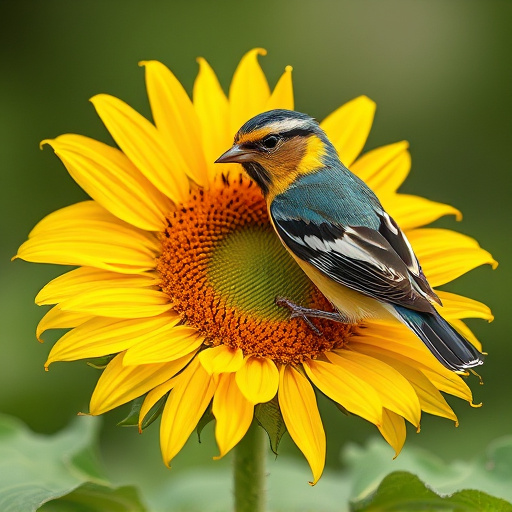 Sunflower hearts in clear plastic bird feeder