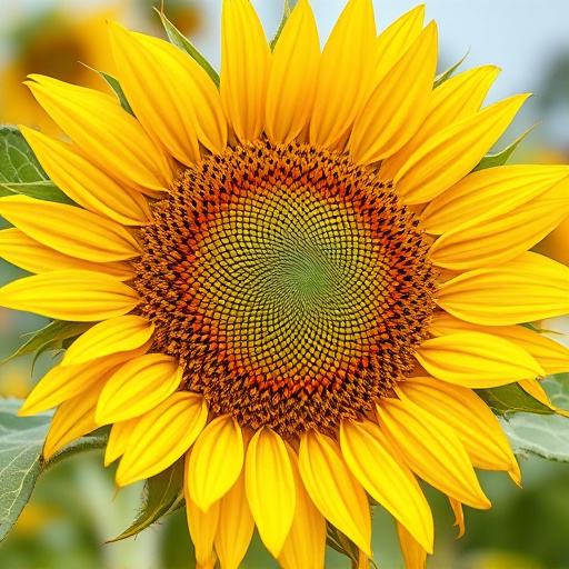 Sunflower hearts in clear plastic bird feeder