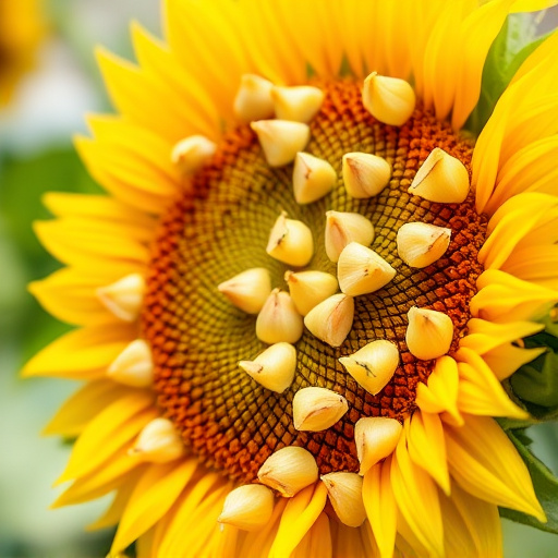 Sunflower hearts poured into bird table tray