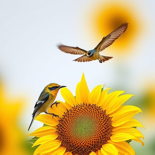 Sunflower hearts poured into bird table tray
