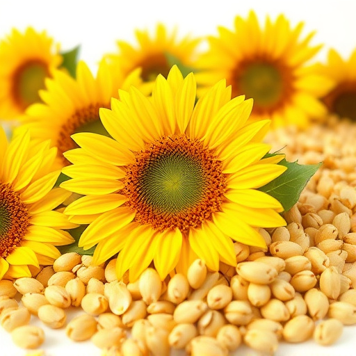 Sunflower hearts poured into bird table tray
