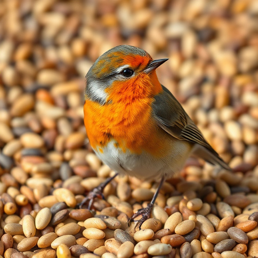 Sunflower seeds and grains mix