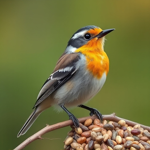 Sunflower seeds spilling from container