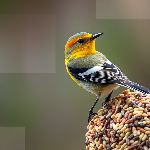 Sunflower seeds spilling from container